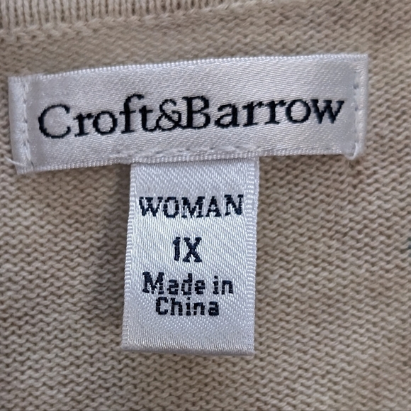 Croft & Barrow EUC Floral Lightweight Cardigan Sz 1X - Picture 7 of 9